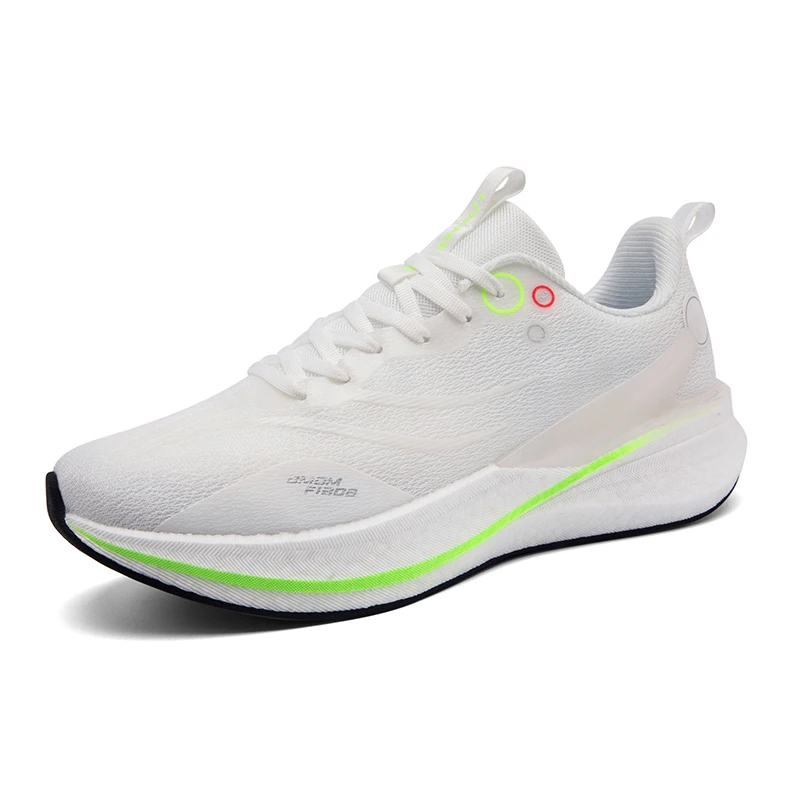 Новая осенняя мужская обувь 2025 года — кроссовки с дышащей сеткой, тренировка скорости с мягкой карбоновой пластиной, противоскользящая прочная походная обувь