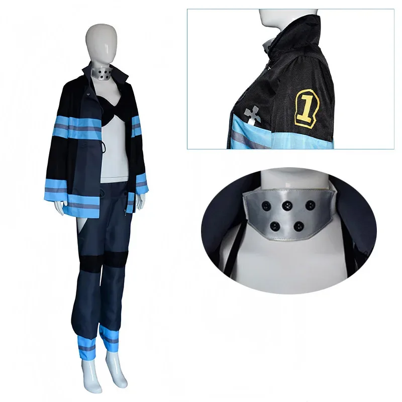 

aaa12 3Fire Force Cosplay Costume 1st Special Fire Brigade Women Role Play Uniform Suit Tamaki Kotatsu Full Set W