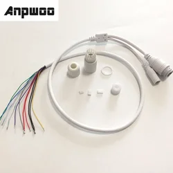 ANPWOO CCTV IP POE Network WiFi HD Camera PCB Module video power Weatherproof POE Cable RJ45 female & DC male White