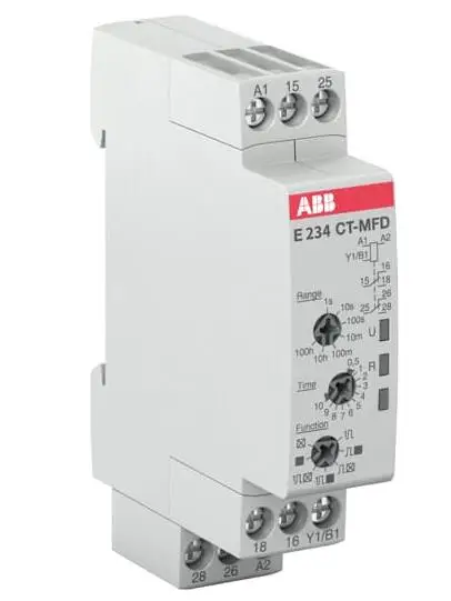 

Original ABB Time Relay CT-MFD.21, 2C/0 ,12-240VAC/DC, 0.05s-100h