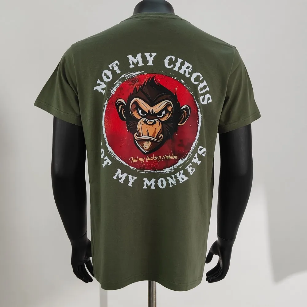 Camiseta con estampado de Not My Circus Not My Monkeys Not My Problem, Camisetas transpirables de verano, sudadera nostálgica, recién llegada