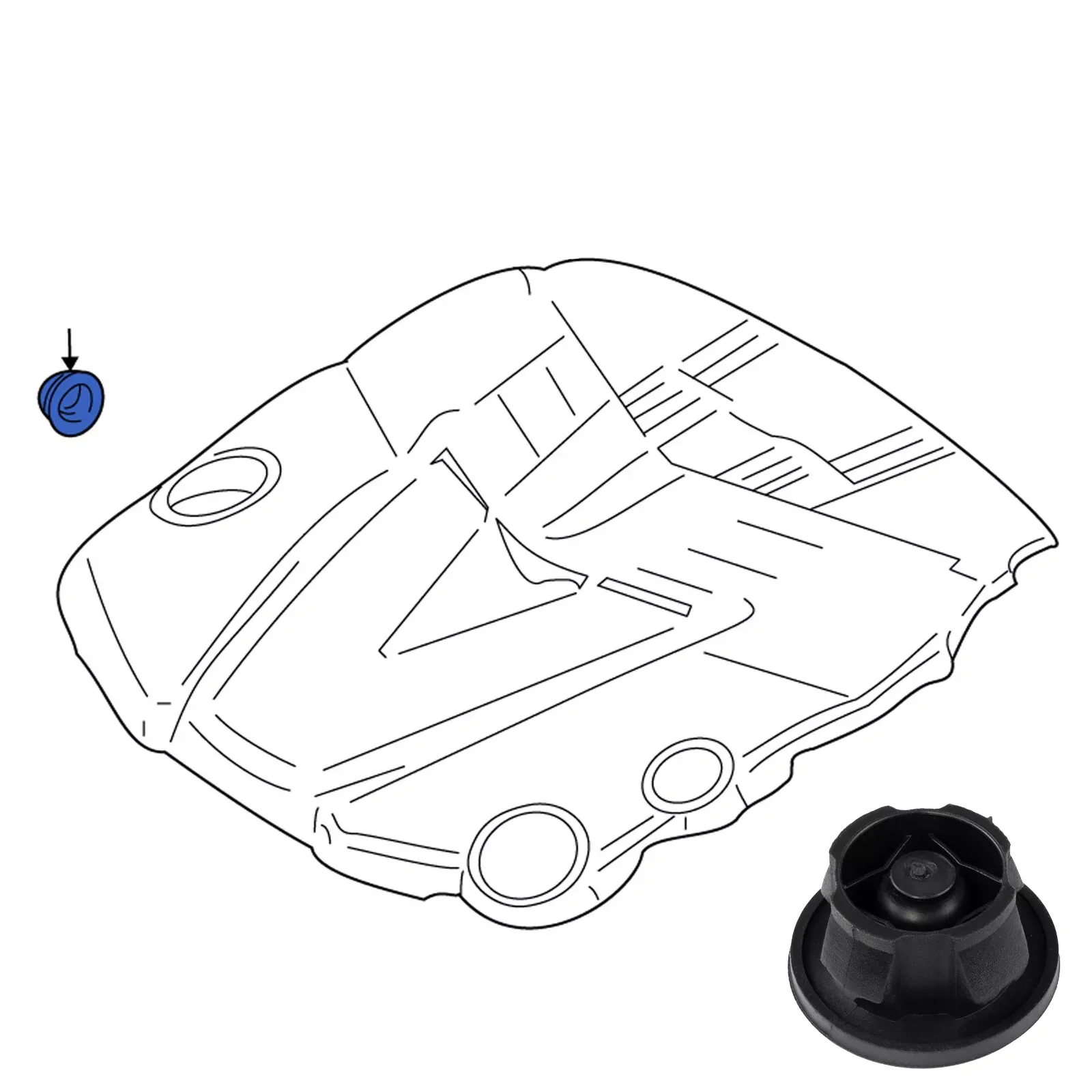 Engine Cover Trim Rubber Mount Grommet Bush Bump Stop 6420940785 For Mercedes C-Class E-Class Sprinter Valente Viano 2003-2020