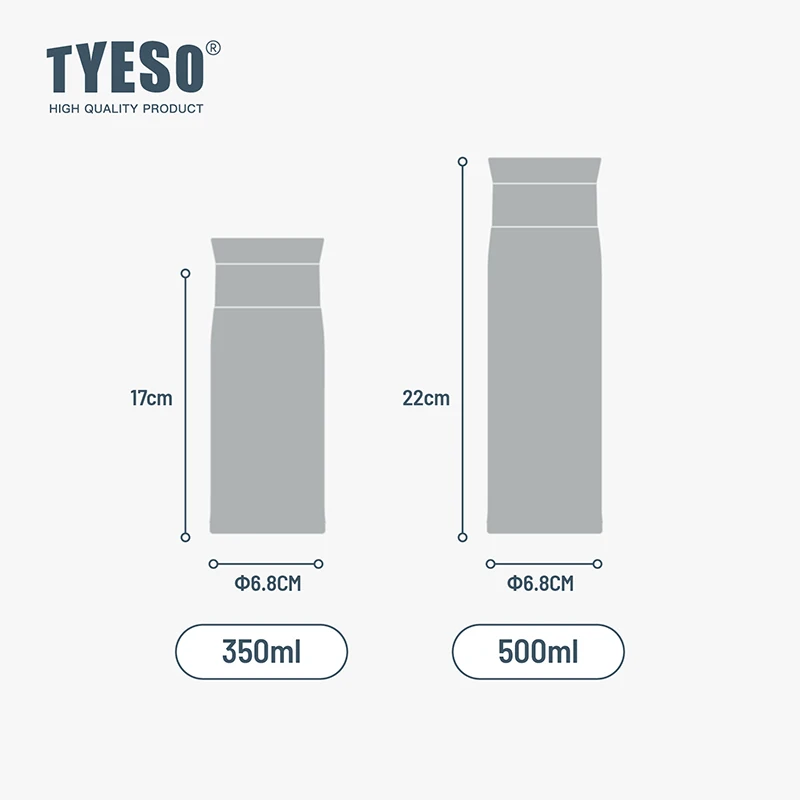 TYESO TS-8729B/TS-8730B(350ml/500ml) 304 Stainless steel thermos Vacuum bottle