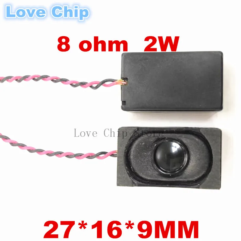 1pair Computer Passive Speaker Horn 2W 8R 2716 1627 Loud speaker 8 ohms 2 Watt 27*16MM thickness 9MM with terminal 1.0MM