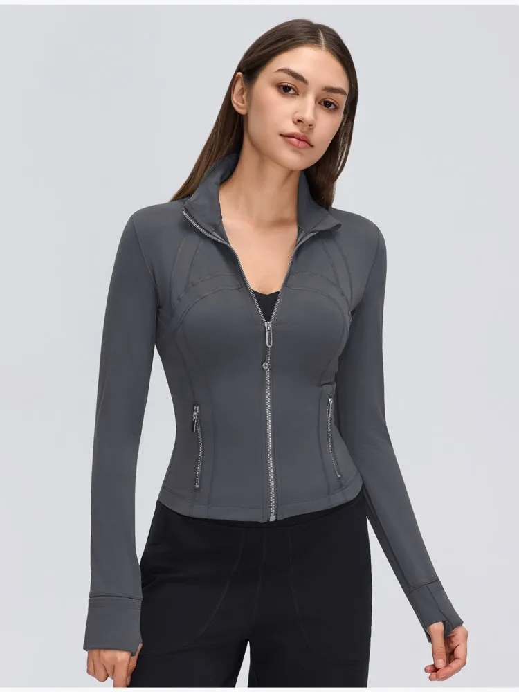 One Piece Sports Long Sleeve Zipper Top Women Gym Yoga Top Workout Clothes Sports T Shirt Fitness Activewear Running Tight Tops