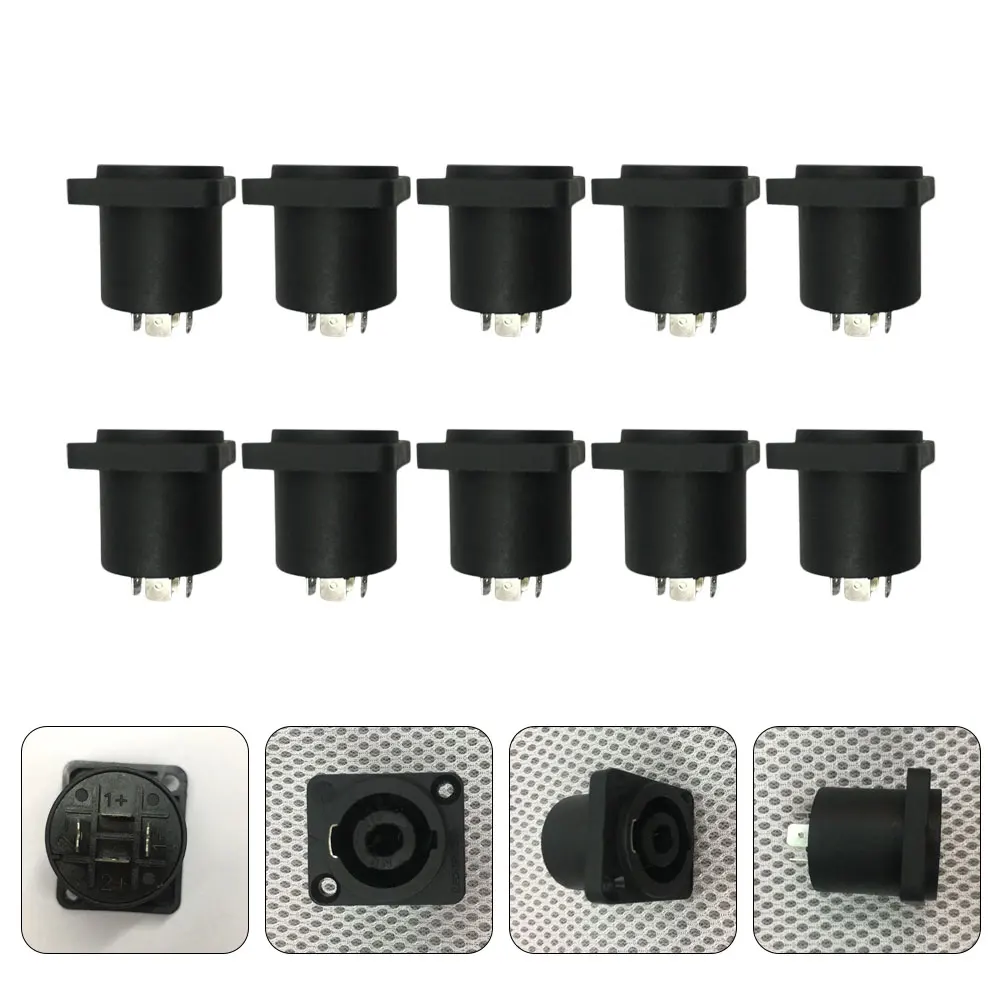 

10pcs Stage Box Socket Small Square Plastic Stainless Steel Loudspeaker Audio Bracket Sound Box Holder Speaker Hanger