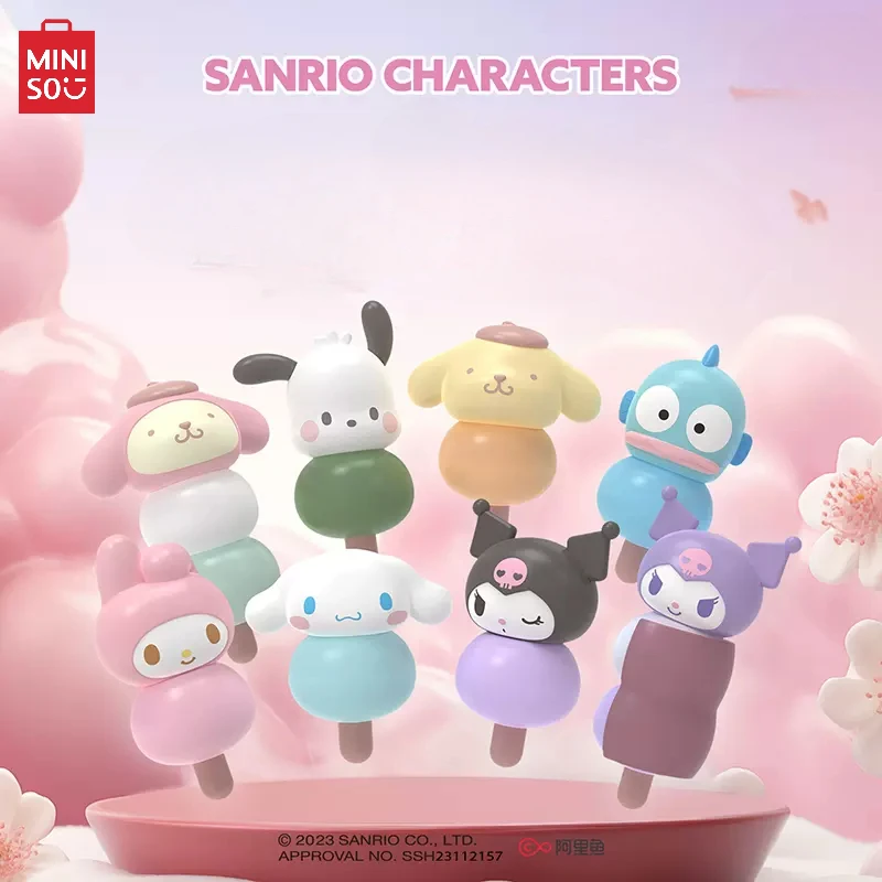 

Miniso Sanrio Dango, конфетная серия, оригинальная музыка для периферийного пудинга, собака, модная модель, подарок на день рождения, настольное украшение