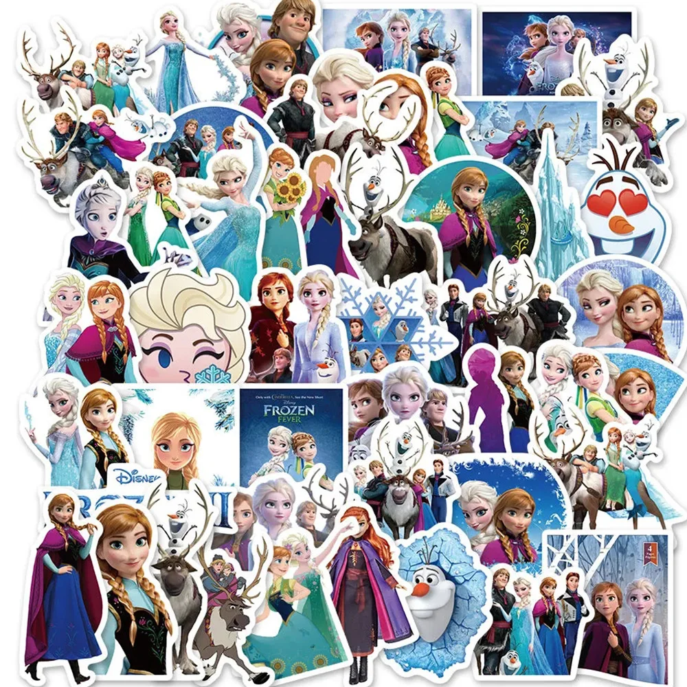 

10/30/50/100pcs Disney Cartoon Frozen Stickers Cute Princess Elsa Decal Toy Graffiti DIY Laptop Car Aesthetic Anime Kids Sticker