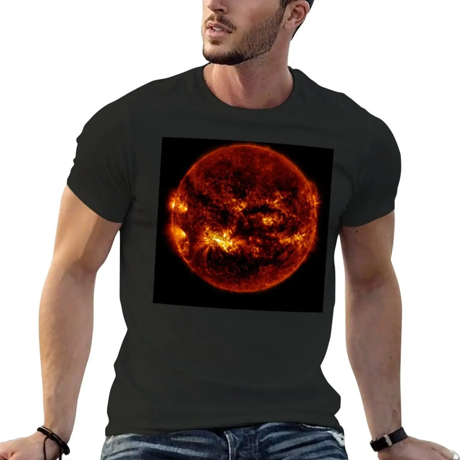 

The Sun Solar Flare Space Photo Art T-Shirt oversizeds tshirts personalised Louboutins outfits for men