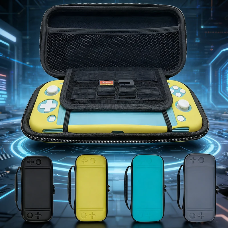 Yellow Mini Protective Pouch Box Storage Bag Carrying Case Travel Cover For NS Switch Lite Portable NS Console Game Accessories - view 2