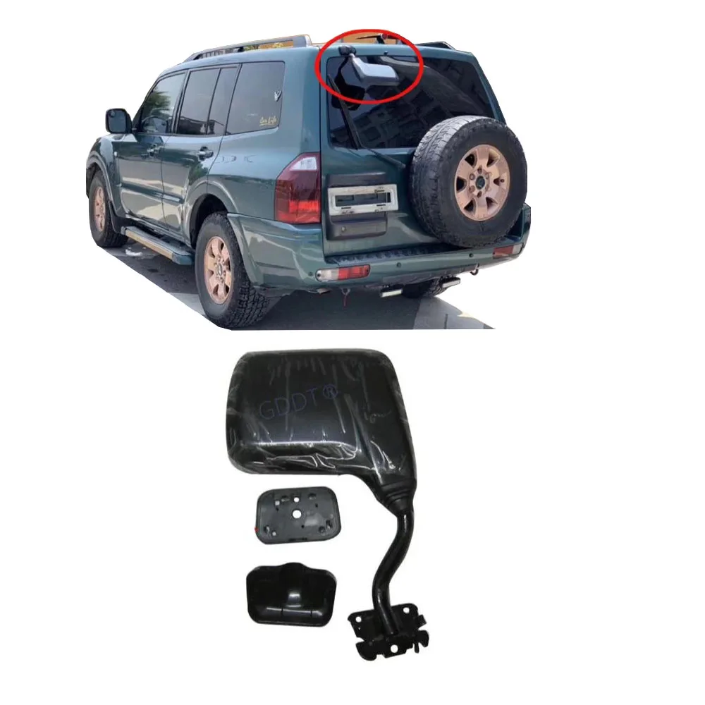 

1 Piece Black Painting Rear Mirror For Pajero V73 V77 V75 V87 V93 V97 V98 Tail Door Glass For Montero Safe View For Shogun