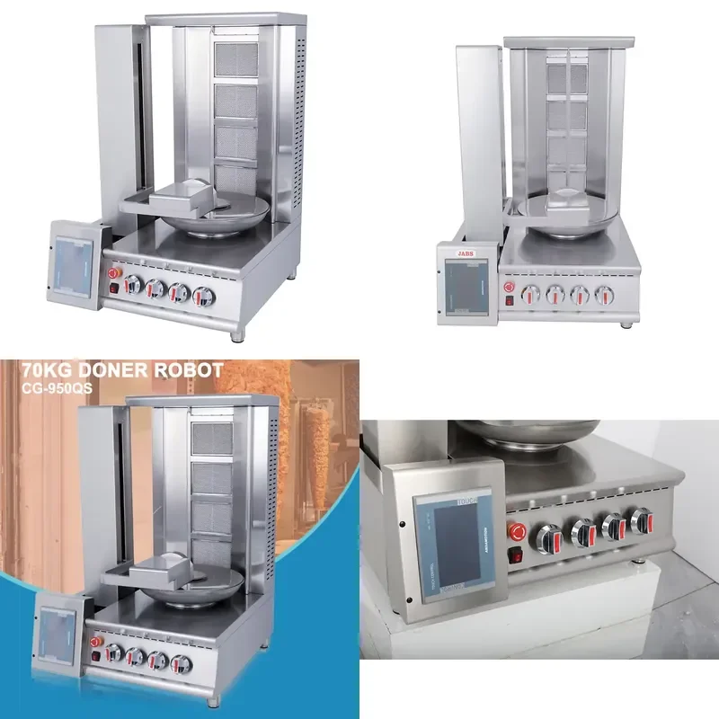 Stainless Steel Meat Slicer Kebab Machine Rotisserie Doner Machine Automatic Cutting Shawarma Machine for Middle East Griddle