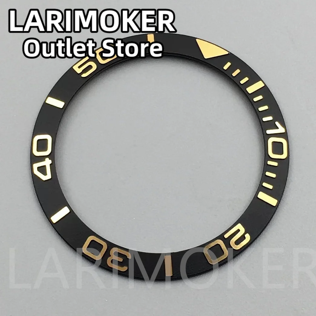 LARIMOKER insertos de bisel de cerámica de 38mm, insertos de bisel de inclinación de relojes coloridos, piezas de caja de reloj de 40mm, nuevo