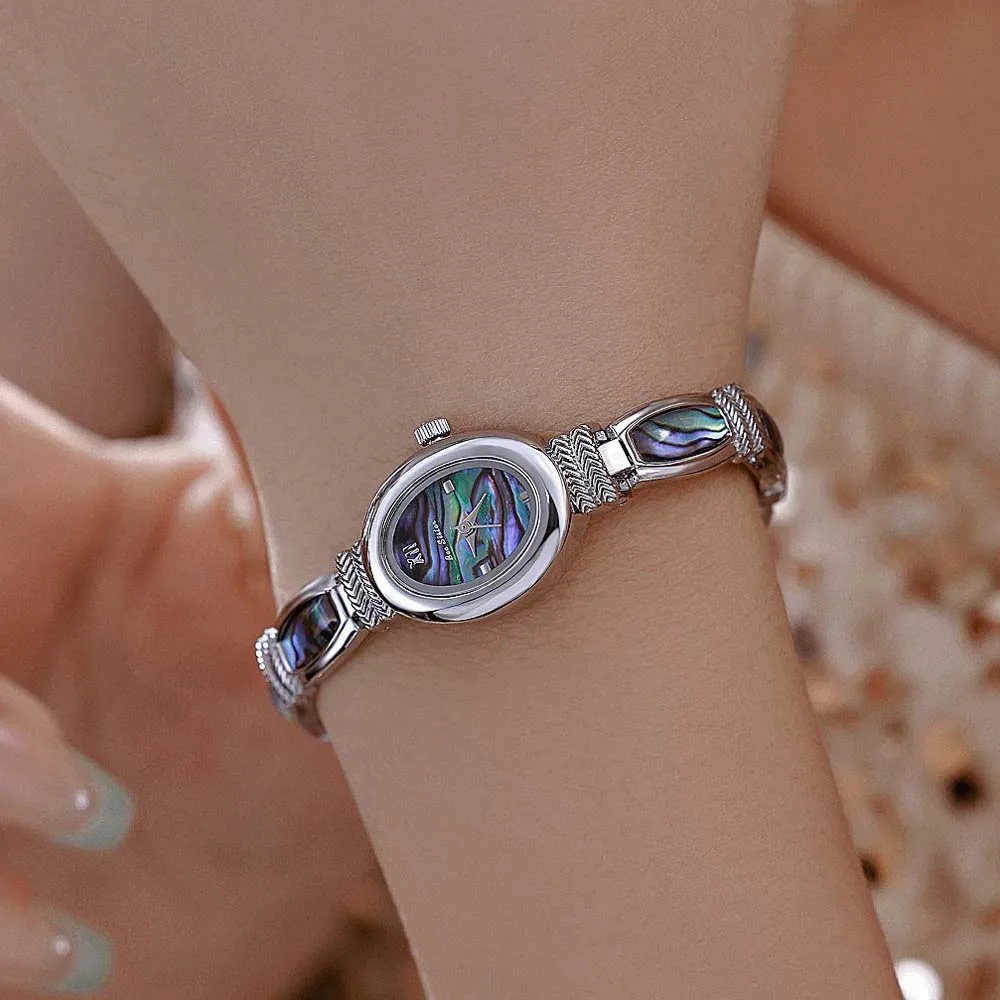 Orologi di lusso alla moda per donna Orologi da polso con bracciale a conchiglia da donna vintage dorato Orologio da donna al quarzo Relogio Feminino