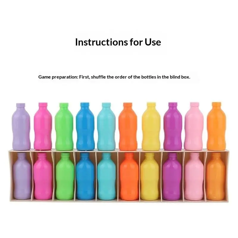 [JN] 1 Set Memory Training Game Puzzle Colorful Classification Toy For Kids Guess The Bottle Parent Child Interaction