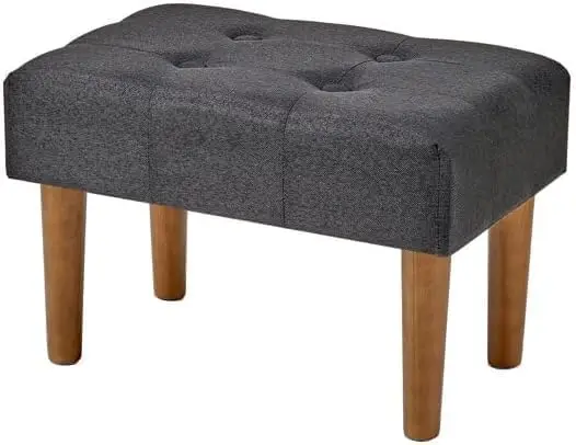 

Small Foot Rest Under Desk Ottoman, Linen Foot Stool With Legs, Rec Footrest Leg Rest For Sofa, Relieve Stress, Better Posture,