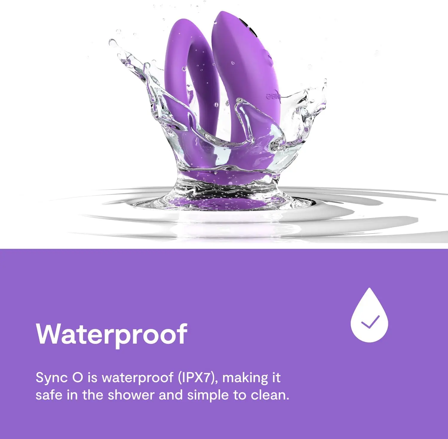 We-Vibe Sync O Couples Vibrator, Remote Control C-Shape Massager for Women, Female Clitoral G-spot Stimulation, Adult Sex Toys