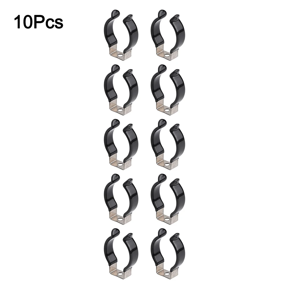 10 Pack U-Shaped Clamps Stainless Steel Mounting Brackets With Non-Slip Pads For Fluorescent Light Replacement 38-52mm