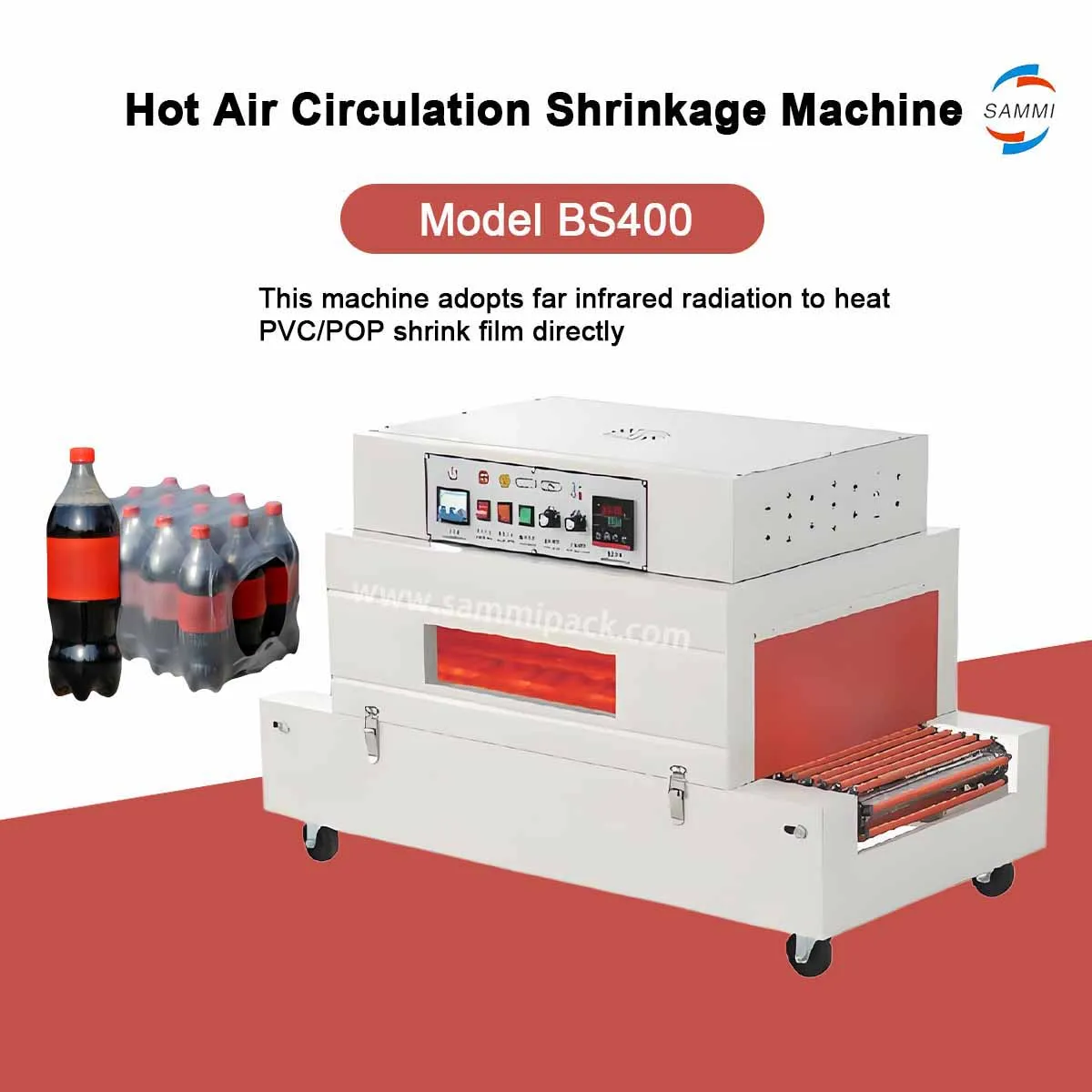 Machine d'emballage thermorétractable pour film plastique transparent PVC POF PP