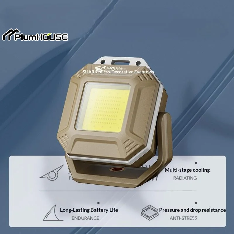 Rechargeable LED Work Light Waterproof Inspection Lamp With Magnetic Base For Car Repair Emergency & Workshop Use