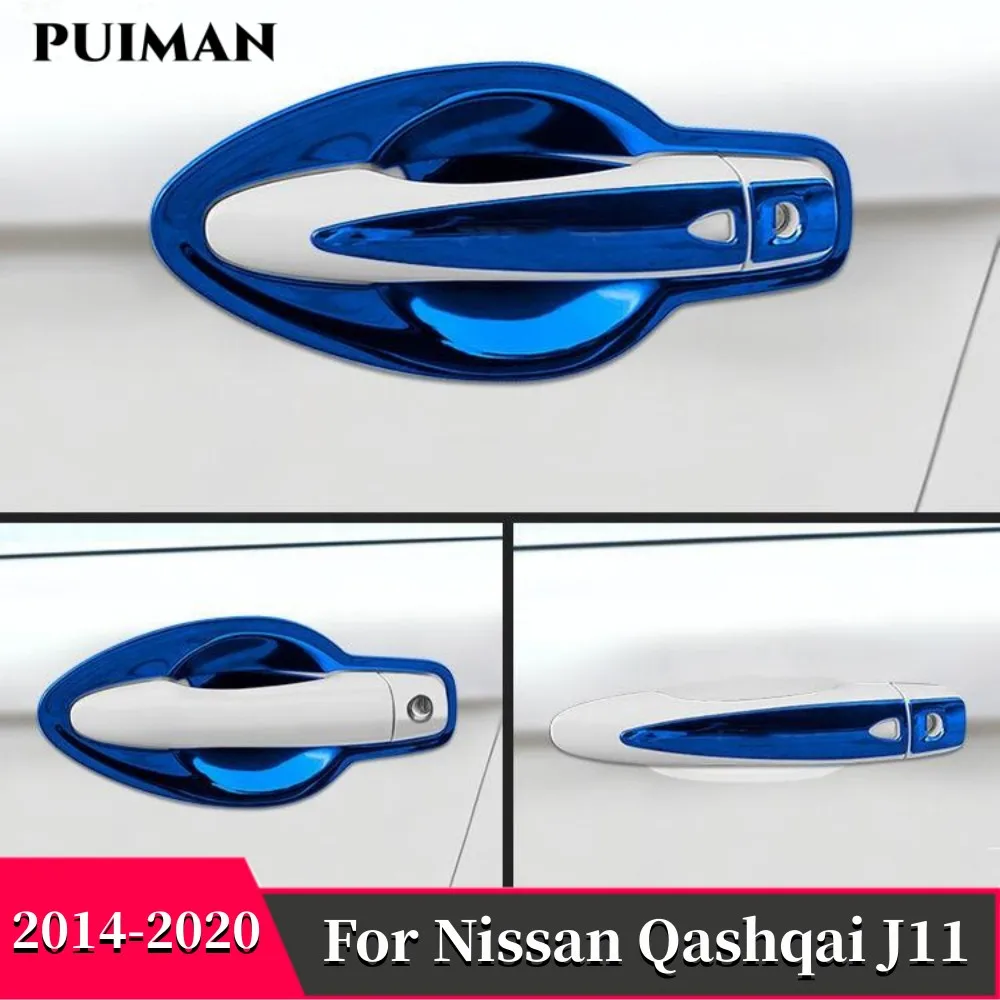 

For Nissan Qashqai J11 2014-2018 2019 2020 Stainless Steel Car Door Handle Bowl Covers Trim Sticker Auto Styling Accessories