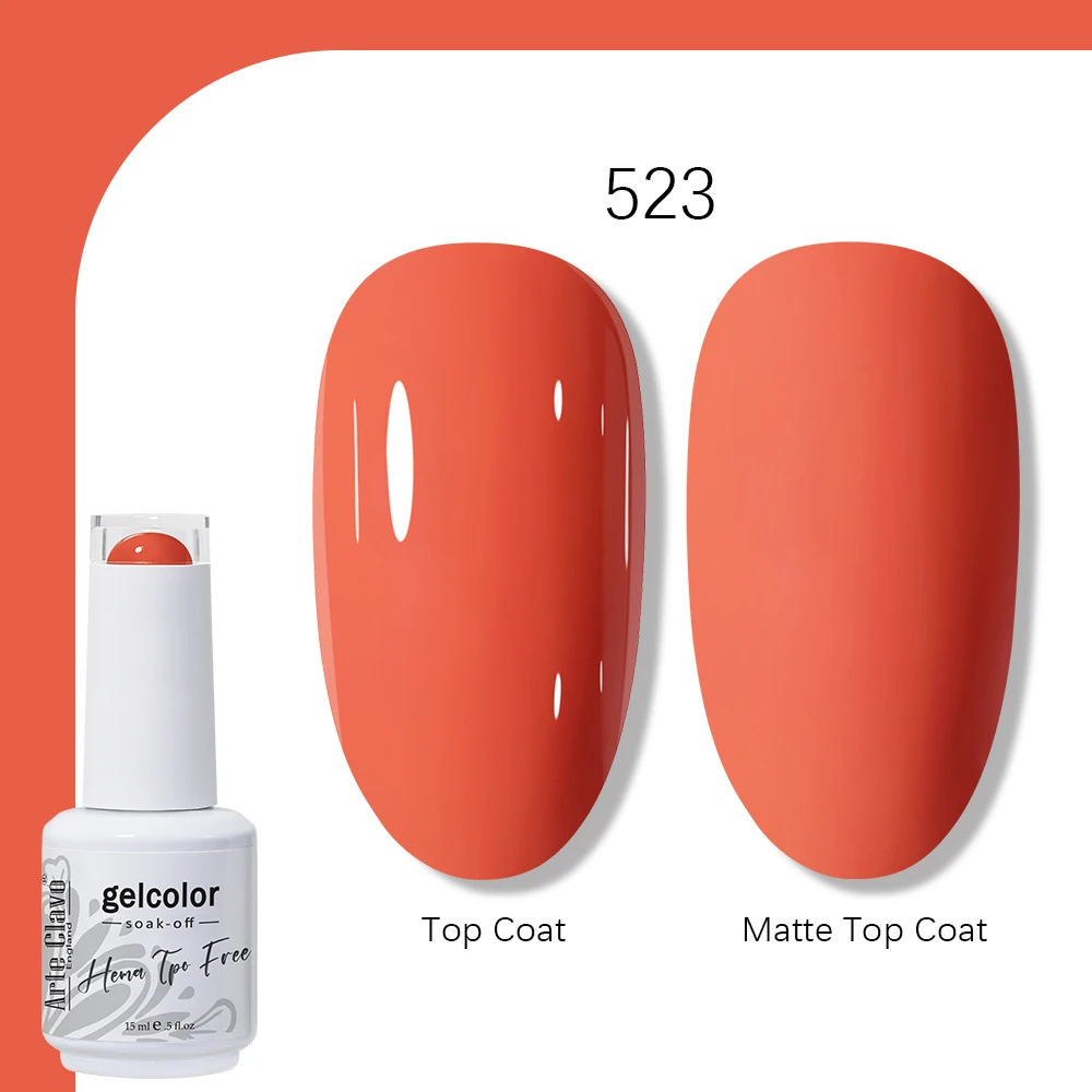Arte Clavo Gel Nagellak 400 Kleuren 15 ml Semi Permanente Gel Vernis Base Top Coat Nail Art Manicure Losweken LED UV Salon Gel