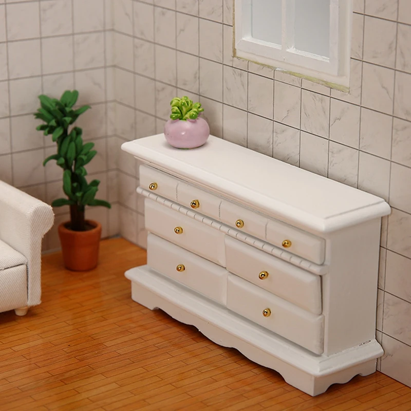 Armário de tv para casa de bonecas, escala 1/12, mesa de cabeceira em miniatura para casa de boneca, acessórios de decoração, brinquedos de simulação