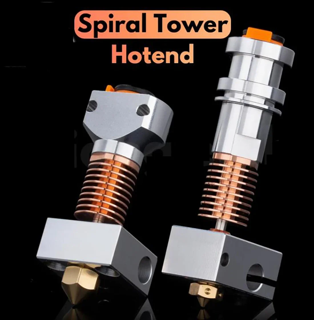 Spiral Tower HOTEND 3D Printer Extrusion Head For V6 Hotend For DDB Direct Drive Bowden CR-10S Prusa Ender3