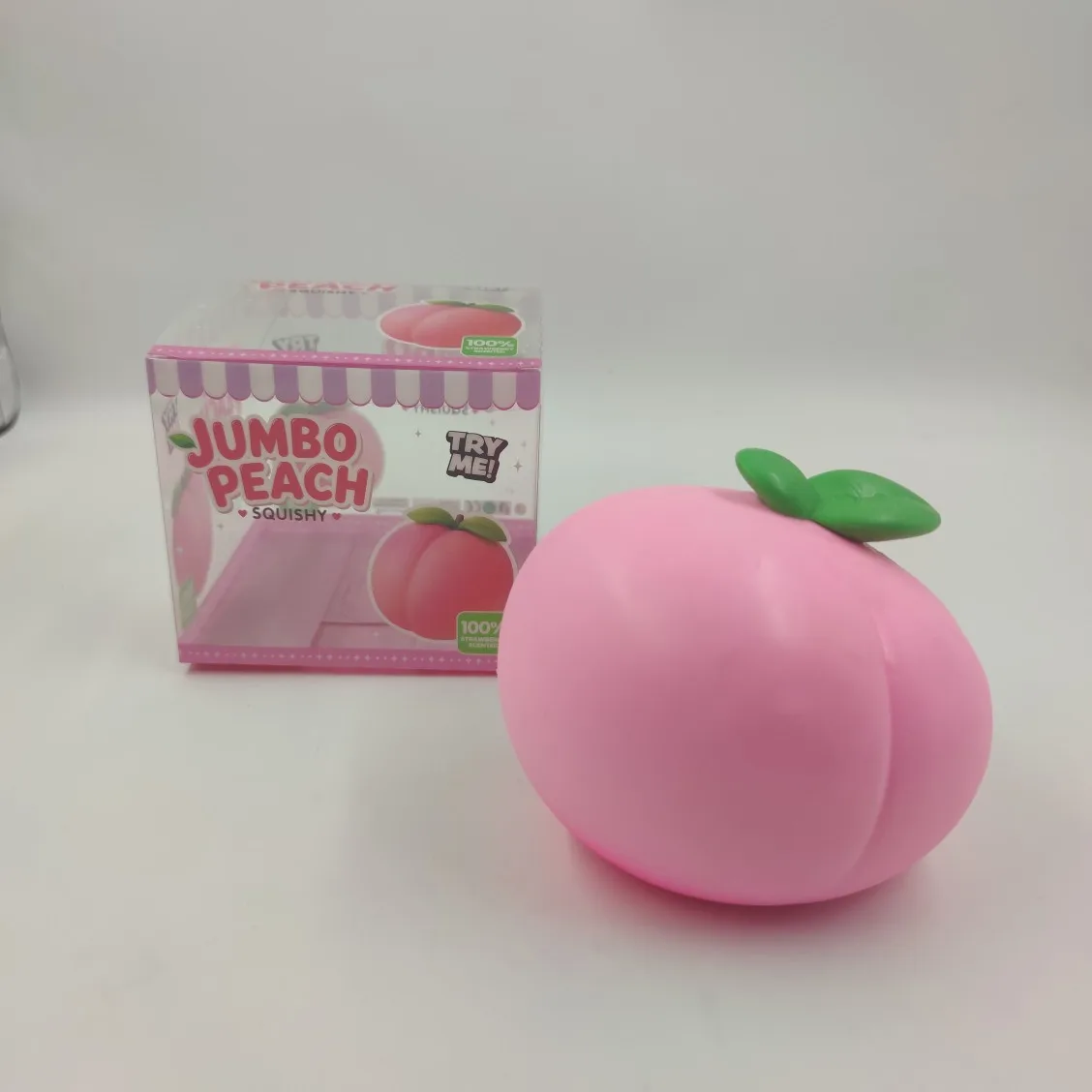 Big Size Super Soft Realistic Peach Cheese Strawberry Squishy Fruit Decor Stress Relief Squeeze Vent Fidget Toy for Kids Adults