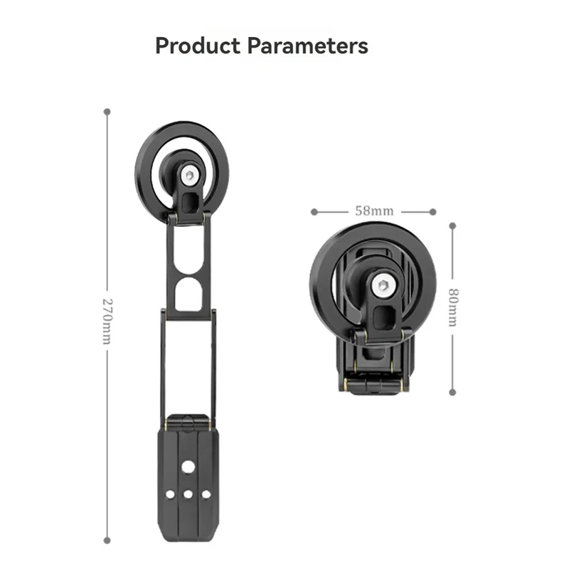 SCLS طوي الهاتف المغناطيسي حامل ثلاثي القوائم Selfie عصا سطح المكتب حامل هاتف مغناطيسي للتصوير الفوتوغرافي الفيديو مدونة الفيديو البث المباشر