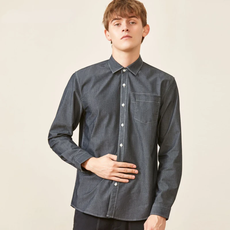 

Boys Streetwear Black Casual Shirts Men Button Up Long Sleeve Shirt Top Khaki Vintage Oversized Shirt Male Dress Office Wear 3xl