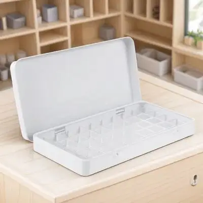 

Набор для акварели: легкий металлический кейс для хранения красок, прямоугольный, с пустыми пластиковыми кюветами, портативная палитра для смешивания