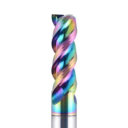 Dreanique 1pc 1-12mm 3 Flute Solid carbide Carbide Alloy End Mill, DLC Coating, U-Shaped Milling Cutter for Aluminium DAU3E