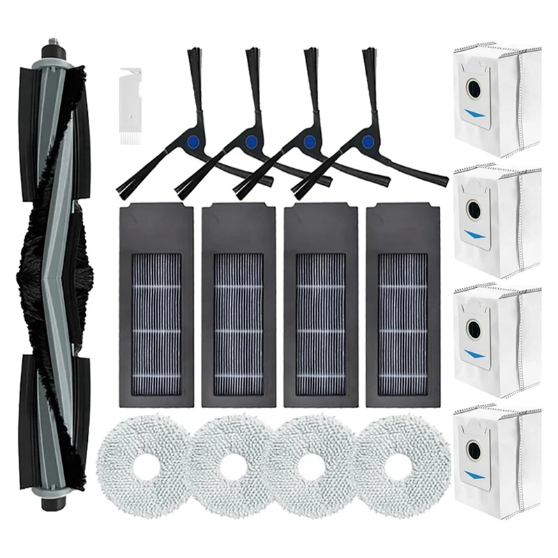 

2 комплекта для Ecovacs Deebot X2 / X2 Omni / X2 Pro / DEX86 Robot Основные боковые щетки Hepa-фильтр Швабра Тканевые мешки для пыли