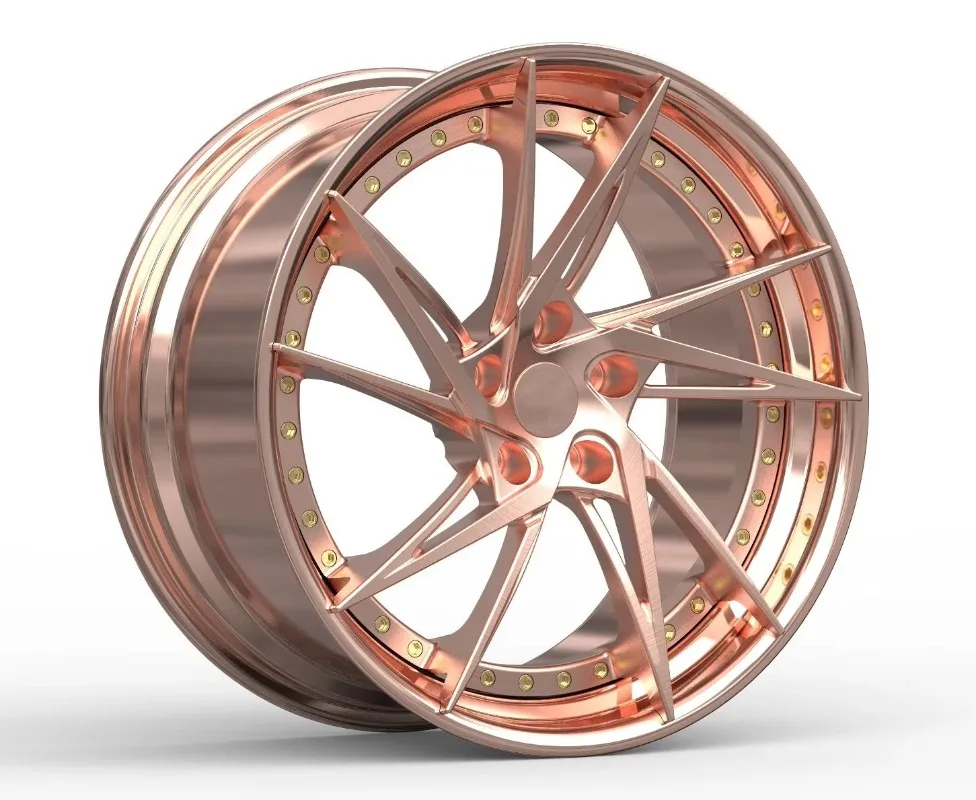 

Customized two-piece aluminum alloy wheels, cast wheels 5x108 5x112 5x114.3 5x120 5x127 5x130 wheels