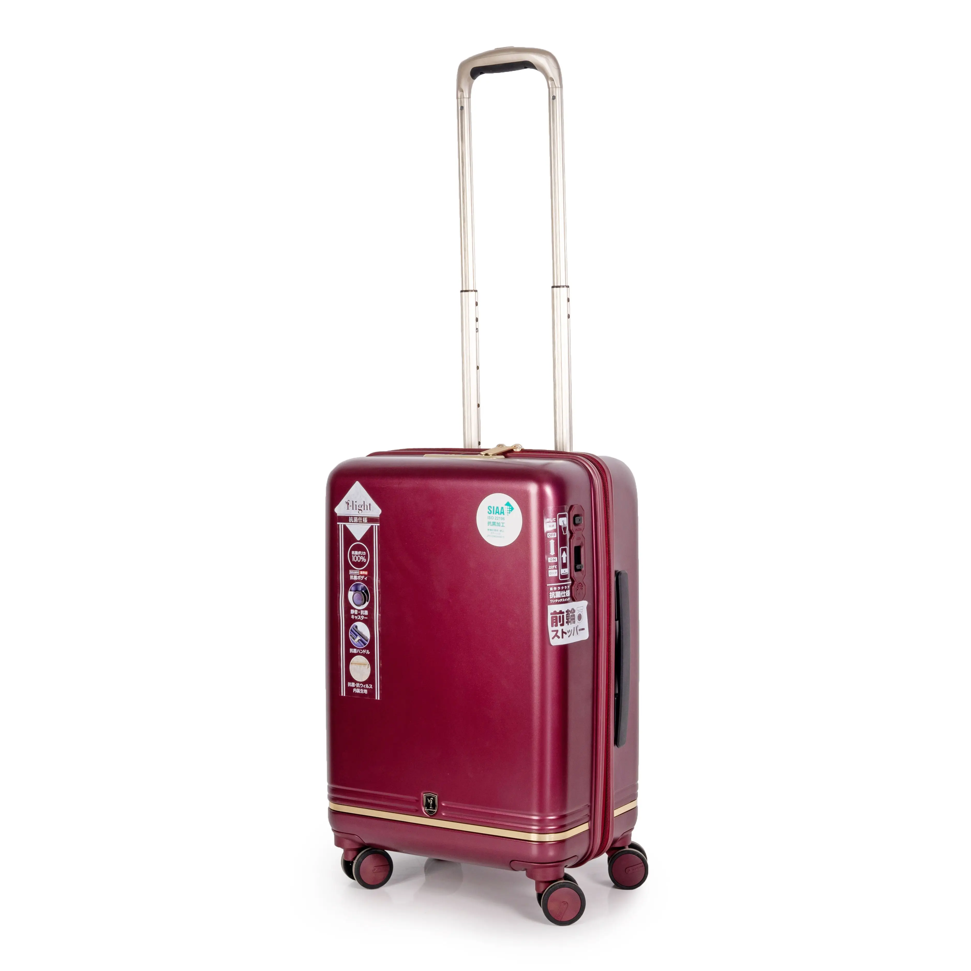 

18 "carry-on suitcase with TSA lock PC material quiet universal wheel light suitcase