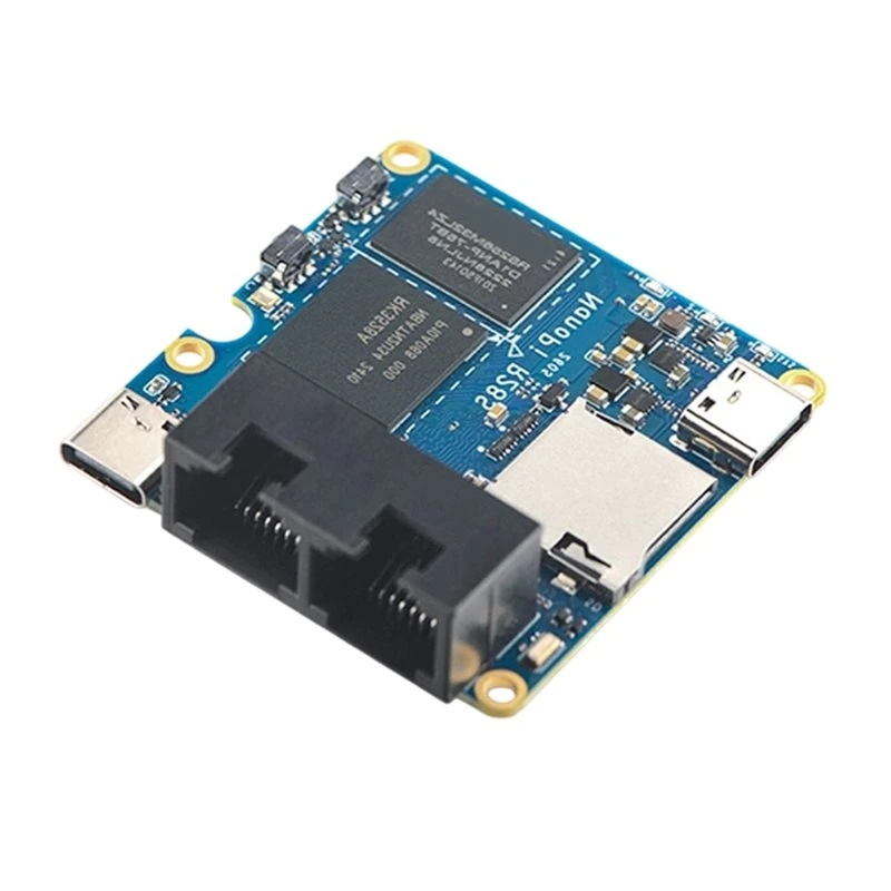 B49C For Nanopi R28S Development Board 1GB RAM RK3528 Dual Gigabit Ethernet Port Support EMMC/Wifi Bluetooth