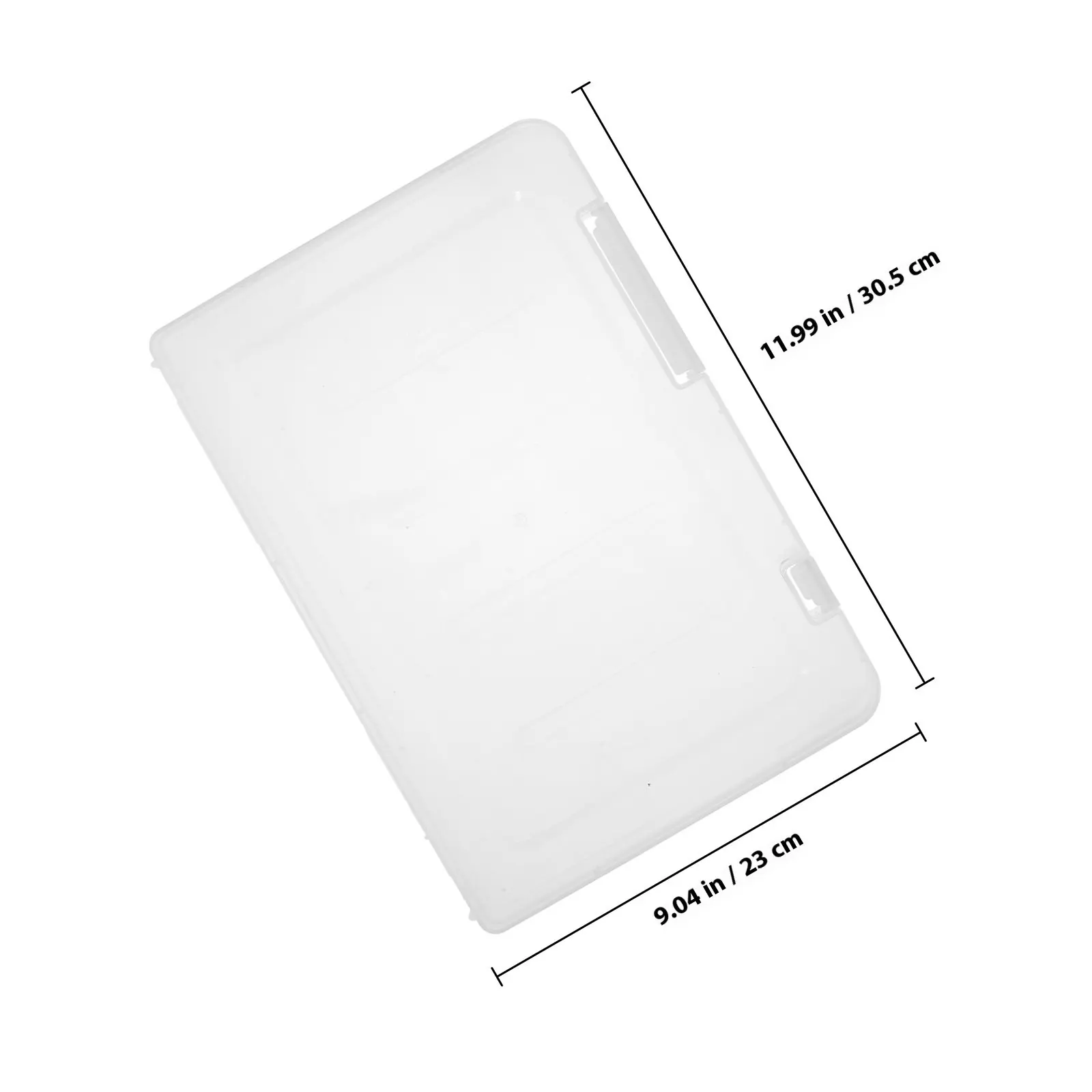 4Pcs A4 File Storage Case Transparent PP Material Lightweight Portable Project Slim Box for A4 Papers Documents Magazines