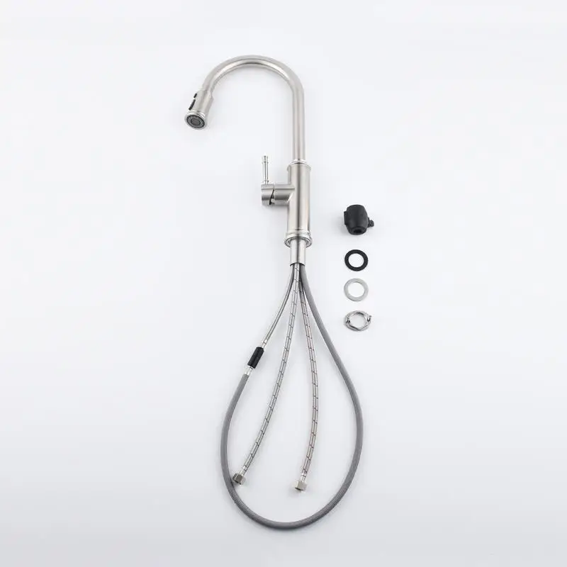 Pull Out Spray Kitchen Faucet with Adjustable Settings and Easy Installation