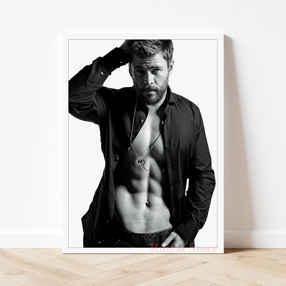 Poster Chris Hemsworth Canvas Wall Art Prints Picture Bar Cafe Boy Girl Room Home Decor Fans Gift