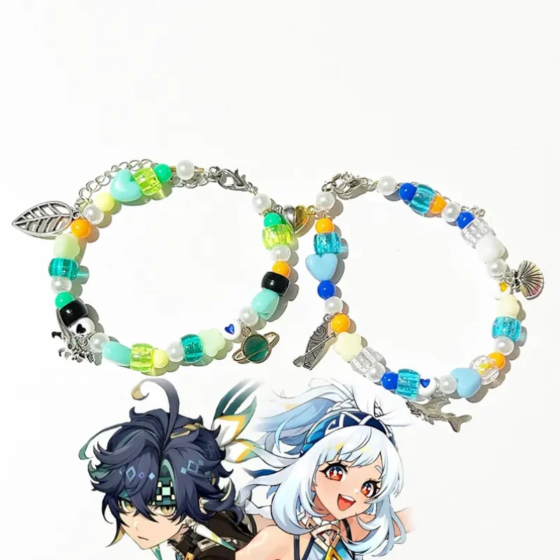 Natlan Style Dendro & Hydro Inspired Matching Bracelets