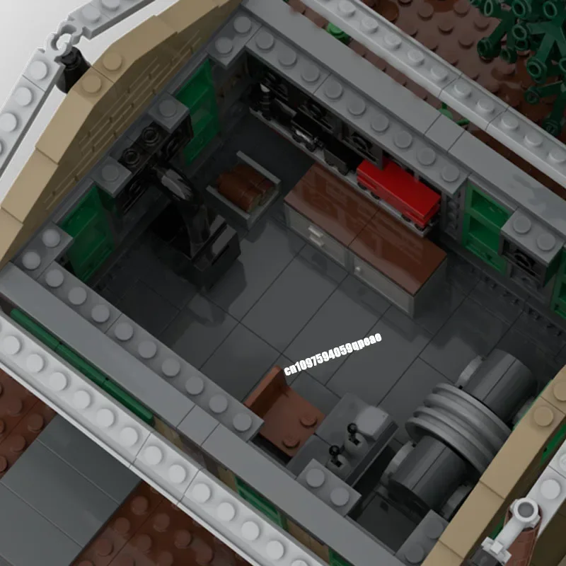 Nieuwe 2321 Stuks Stad Hot Selling Treinen Street View Moc Modulaire Mijn Model Custom Puzzel Diy Creatieve Ideeën Kid Speelgoed verjaardagscadeau