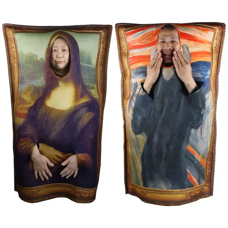 

Halloween Party Performance Costume Fun Prank Murals Jumpsuit Clothing Campus Event Performance Suit Women's Ethnic Wear