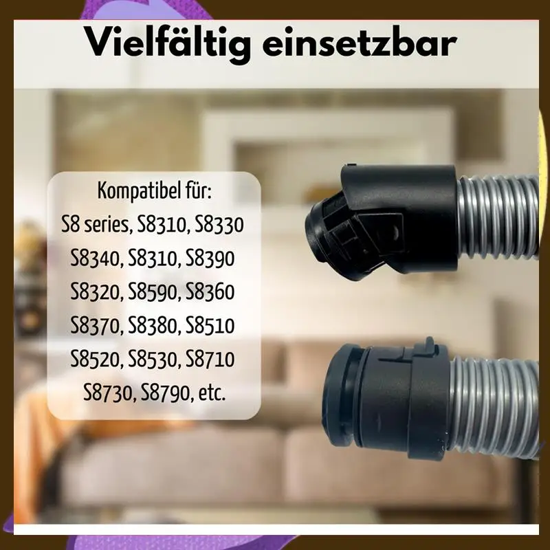 

Vacuum Cleaner Hose Compatible For S8 S8000 C3 Complete & C3 Compact. Replacement Parts For 1.8 M Standard-T33C