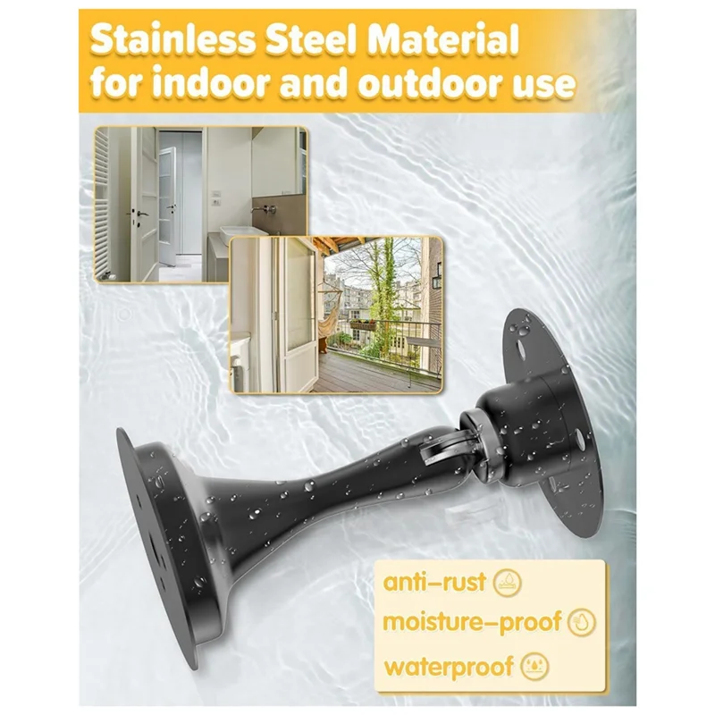 

HGSW-Door Stop Magnetic Door Catch Stainless Steel Heavy Duty Door Stop No Drilling Required Strong Adhesive And Screws