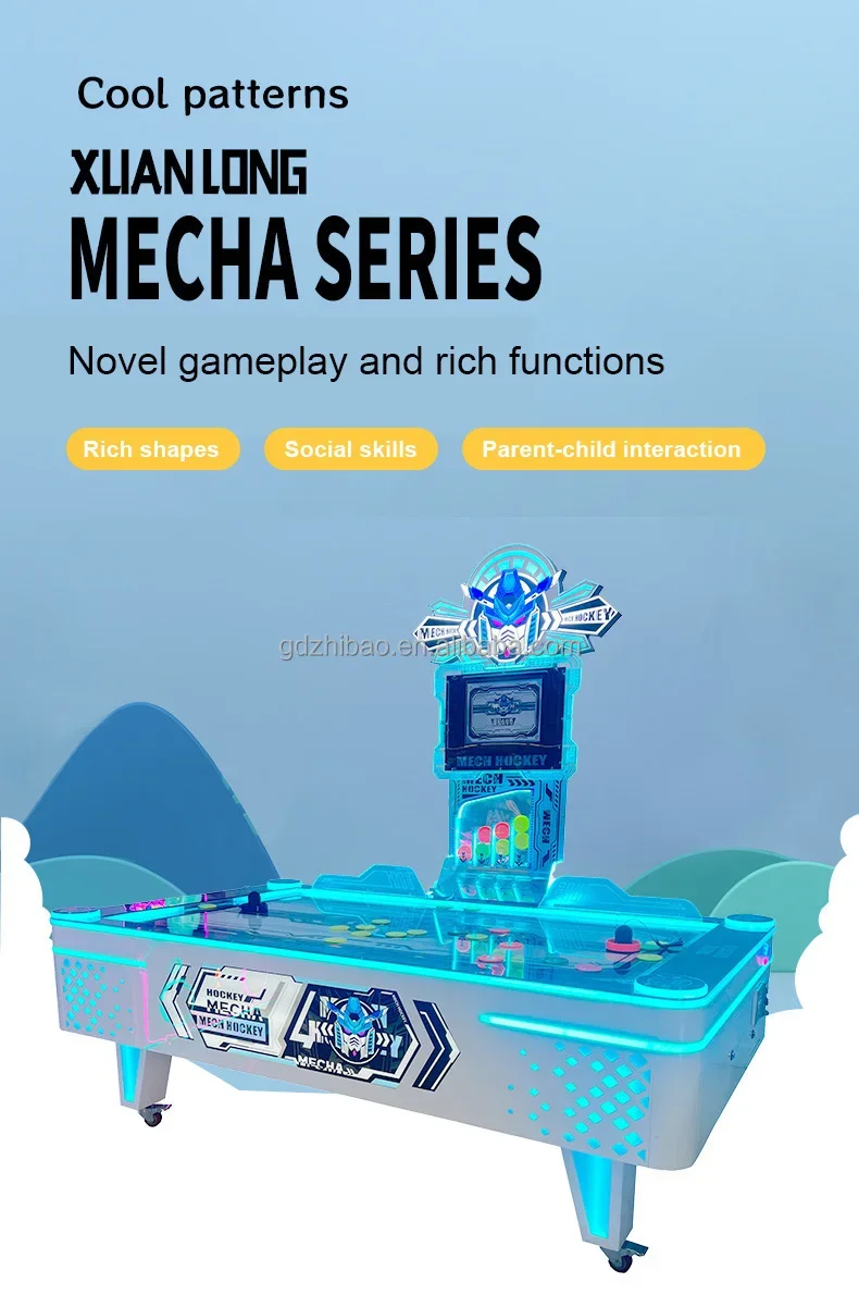 2026 Single Blue air Hockey Machine Table Price Cheap Coin Operated air Hockey Table with LED Screen
