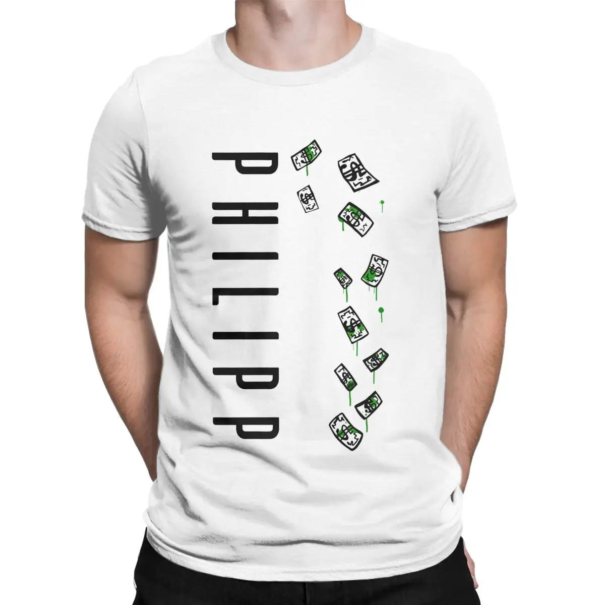 Men\'s T-Shirt Philipps Pleining Creative Pure Cotton Tees Short Sleeve T Shirt Crew Neck Tops Printed