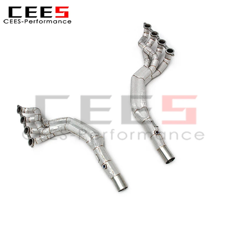 

CEES Free Flow Exhaust Pipe System Heat Shield Equal Length Manifold Header SS304 Steel for Chevrolet Camaro ZL1 6.2L V8 10-15