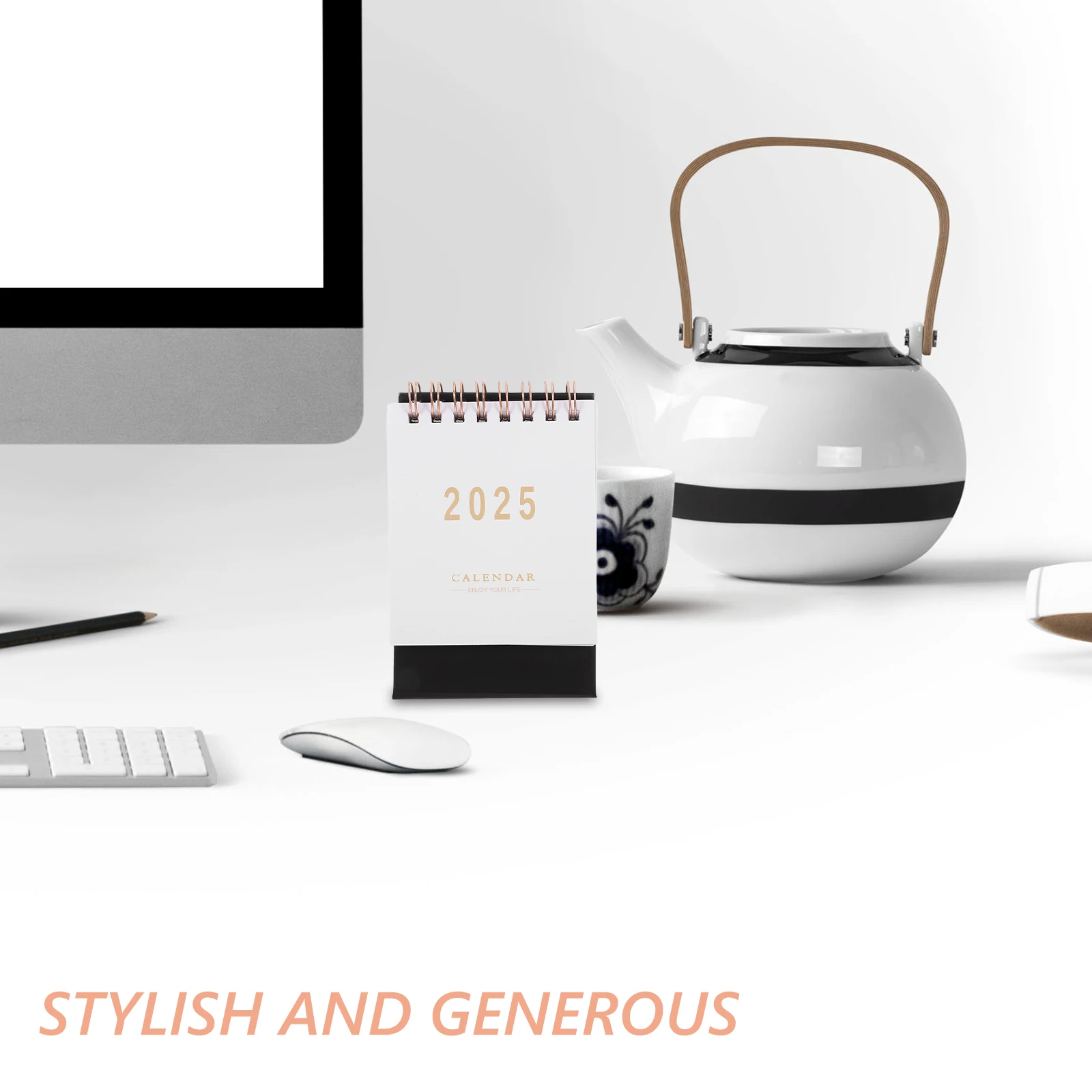 

Настольный мини-календарь-органайзер 2024-2025 для офиса, откидной, для толстой бумаги, ежемесячный, декоративный