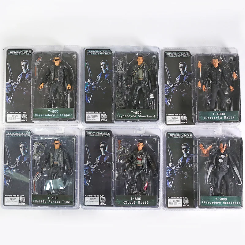 NECA The Terminator T-800 T-1000 Endoskeleton Collection Action Figure PVC Model Toy Doll Figurals Gift